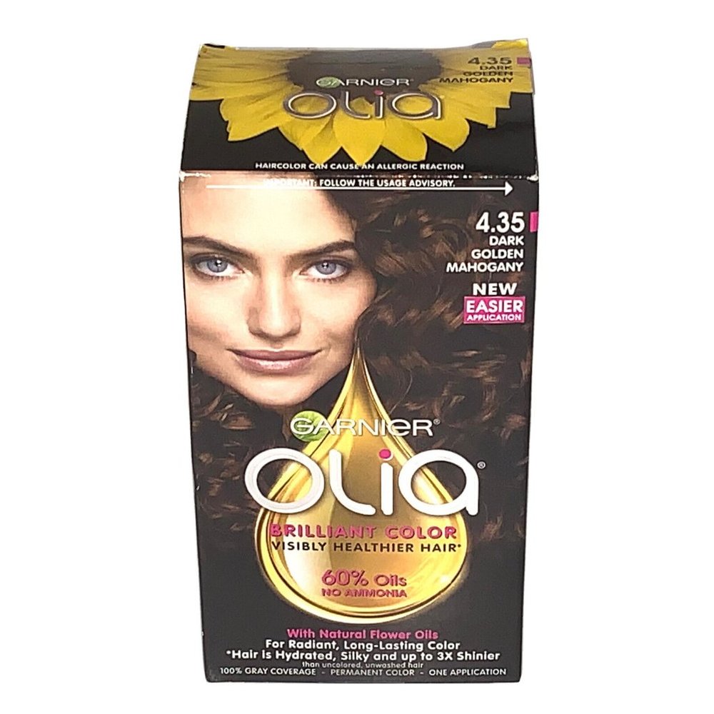 Garnier Olia Brilliant Hair Color 4.35 Dark Golden Mahogany